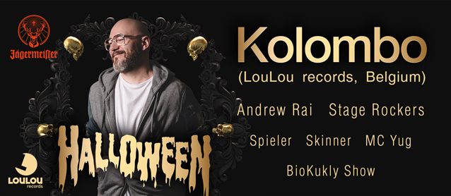 Halloween with Kolombo (LouLou recs, Belgium), Andrew Rai, Stage Rockers, BioKukly show